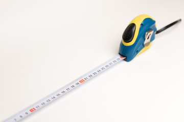 Measure tape on a white background