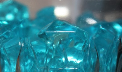 Blue crystals of glass