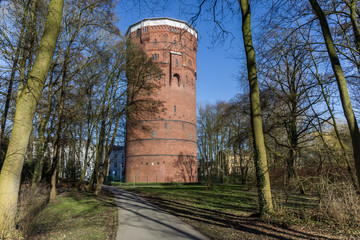 Obraz premium Old water tower in the center of Wilhelmshaven, Germany
