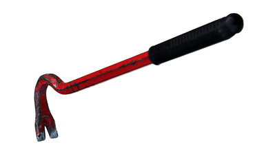 Old metal crowbar