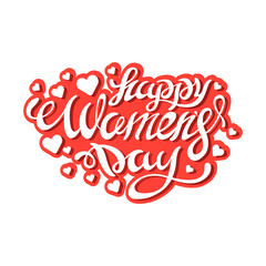 Fototapeta premium Banner for the International Women's Day.Flyer for March 8 with lettering.