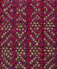 Handwoven woolen fabric with pattern