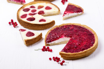 Beries Pie Tasty Homemade Berries Pie Tart with Strawberries and Whipped Cream Tart with Cranberries Slice of Tasty Homemade Pie ar Tart Horizontal