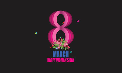 Fototapeta premium International Women's Day, 8 March - Vector