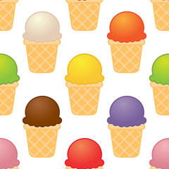 Colorful ice cream pattern
