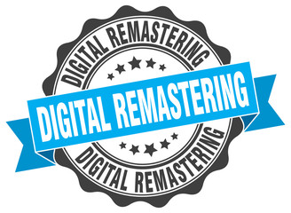 digital remastering stamp. sign. seal