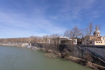 Obraz premium Fiume tevere da Ponte Cavour - Roma 