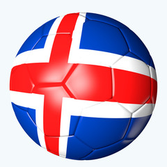 Obraz premium 3D rendered soccer balls with country flag