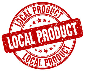 local product red grunge round vintage rubber stamp