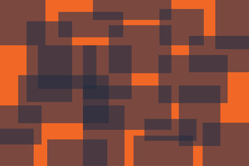 Abstract background pattern made with transparent rectangle shapes in blue and orange colors. Modern vector art.