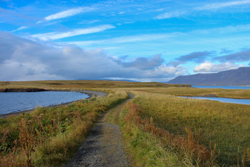 hiking in the mountains of Iceland