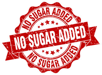 no sugar added stamp. sign. seal