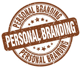 personal branding brown grunge round vintage rubber stamp