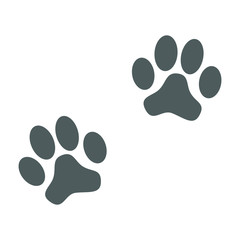 Fototapeta na wymiar Footprint animal graphic icon. Prints paws isolated on white background. Vector illustration