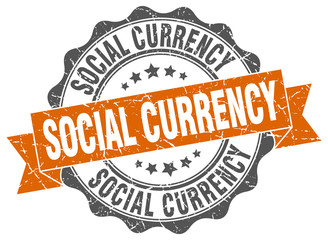 Fototapeta premium social currency stamp. sign. seal