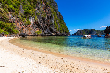 A hidden beach in El Nido, Palawan, Philippines