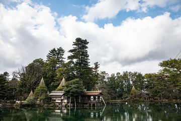 Obraz premium 名園の池