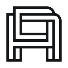 Fototapeta premium Monogram Letter A Logotype Vector