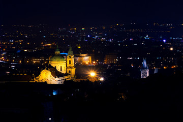Prague at night