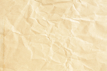 Old brown crumpled paper background texture