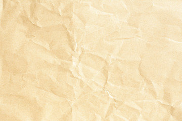 Old brown crumpled paper background texture