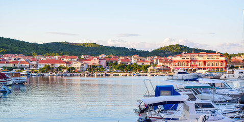 The Tribunj cityscape, Croatia.