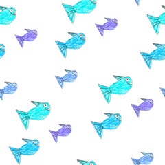 print for boy fish seamless