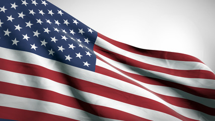 3D illustration of American waving