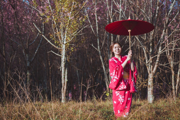 Woman with kimono