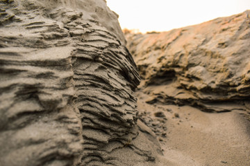 Canyon path in a sunny day in between high rocks