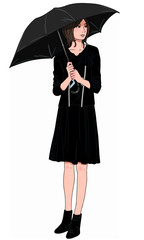 Woman with an umbrella