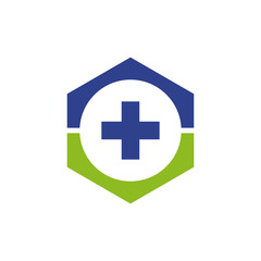 Obraz premium Medical and health care logo design vector template