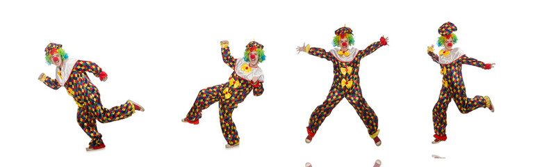 Clown isolated on the white background