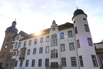 castle namedy near the rhine river germany
