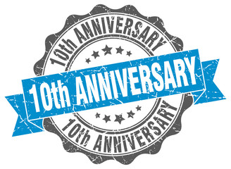 10th anniversary stamp. sign. seal