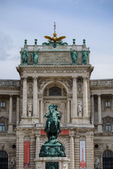 Fototapeta na wymiar Facade of Neue Burg in Hofburg Palace, Vienna, Austria.