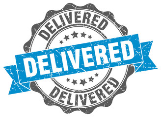Fototapeta premium delivered stamp. sign. seal