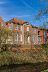 Amtsgericht building in the historical center of Jever, Germany