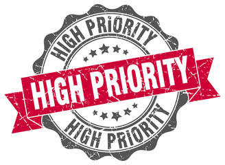 Obraz premium high priority stamp. sign. seal
