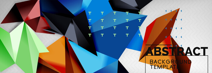 Triangles background techno template