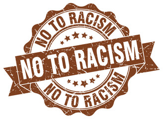 Obraz premium no to racism stamp. sign. seal
