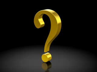 Gold question symbol