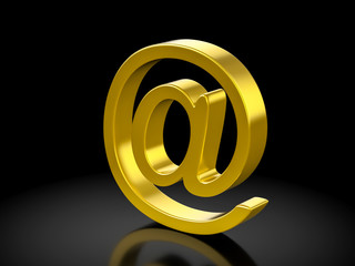 Gold email symbol