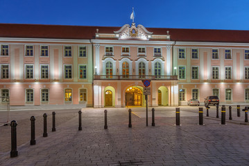 Naklejka premium Building of Riigikogu. Tallinn, Estonia