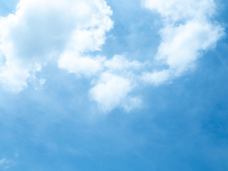 The fluffy vast blue sky and clouds sky
