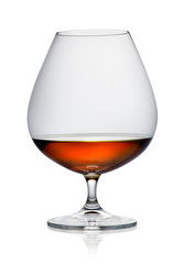 Goblet of cognac isolated