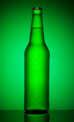 Green bottle of beer 