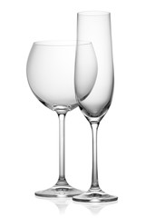 Two wineglasses isolated