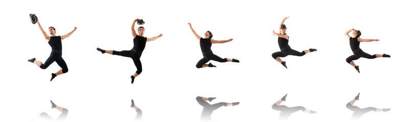 Dancer isolated on the white background