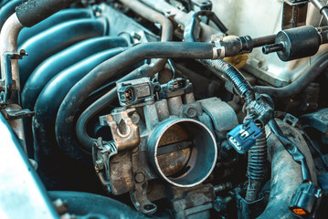 Fototapeta premium Photo of the internal combustion engine